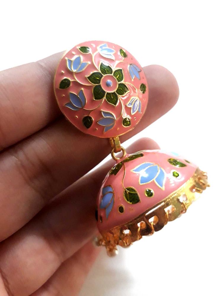 Meenakari Jhumka Earrings - BRAND NEW