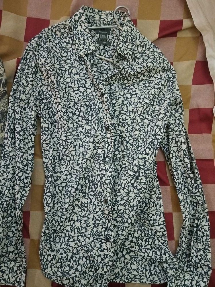 Floral Print Button-Down Top