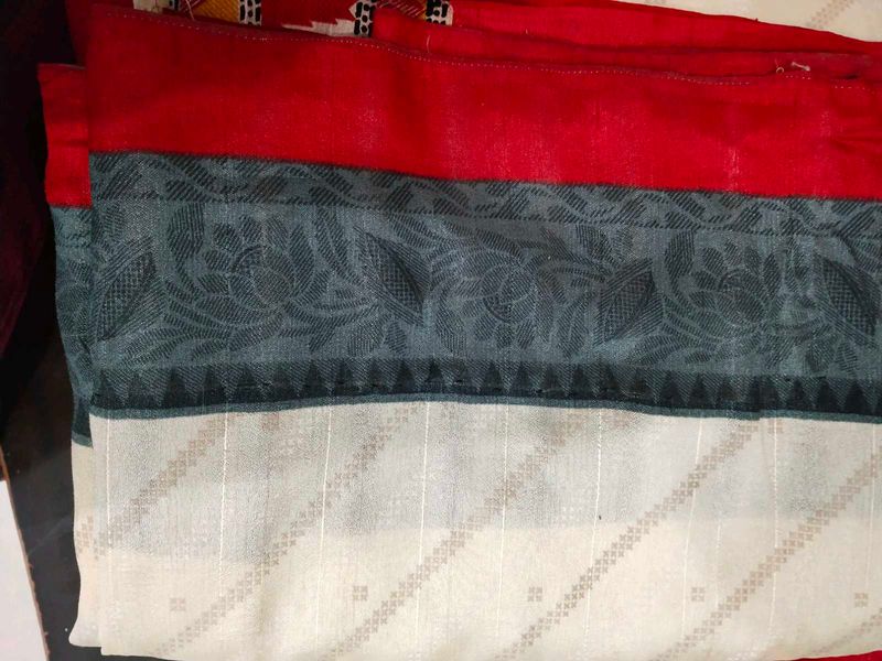 Off-white/Cream Silk Saree