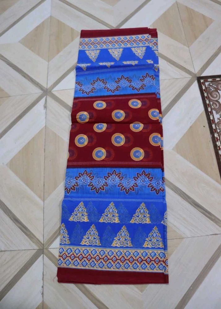 Red and Blue Patterned Fabric