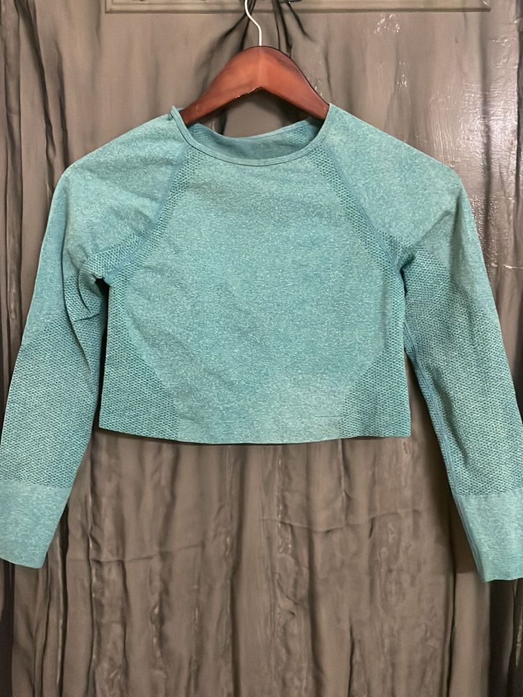 Long Sleeve Crop Top and pant Active wear