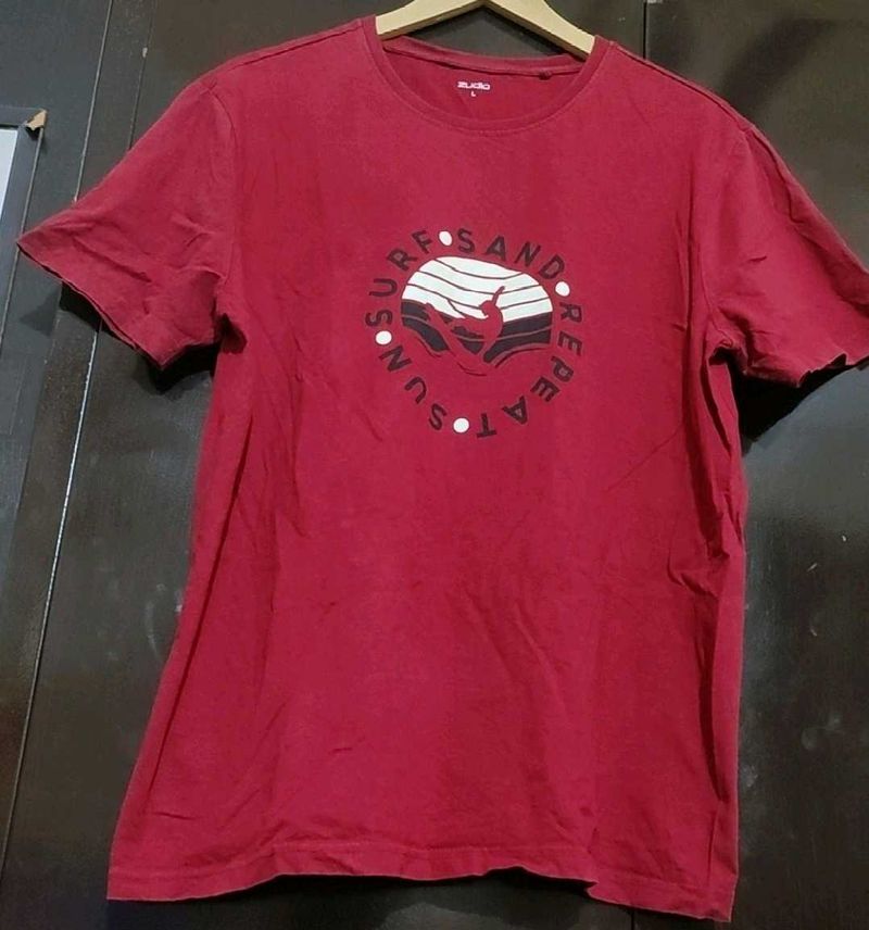 Maroon Color T-shirt For Boy &amp; Men 40 Chest