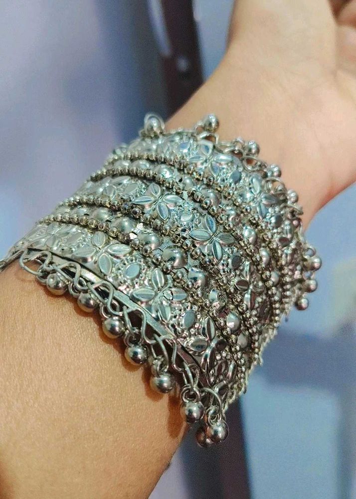 Silver Tone Statement Cuff Bracelet