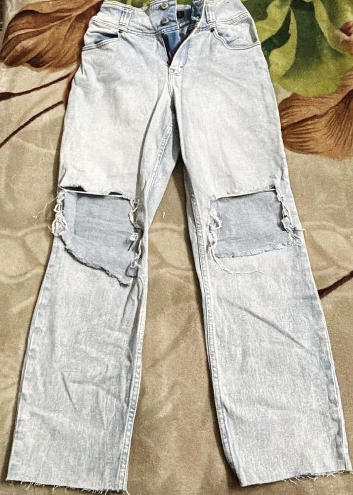 Ripped Light Wash Jeans