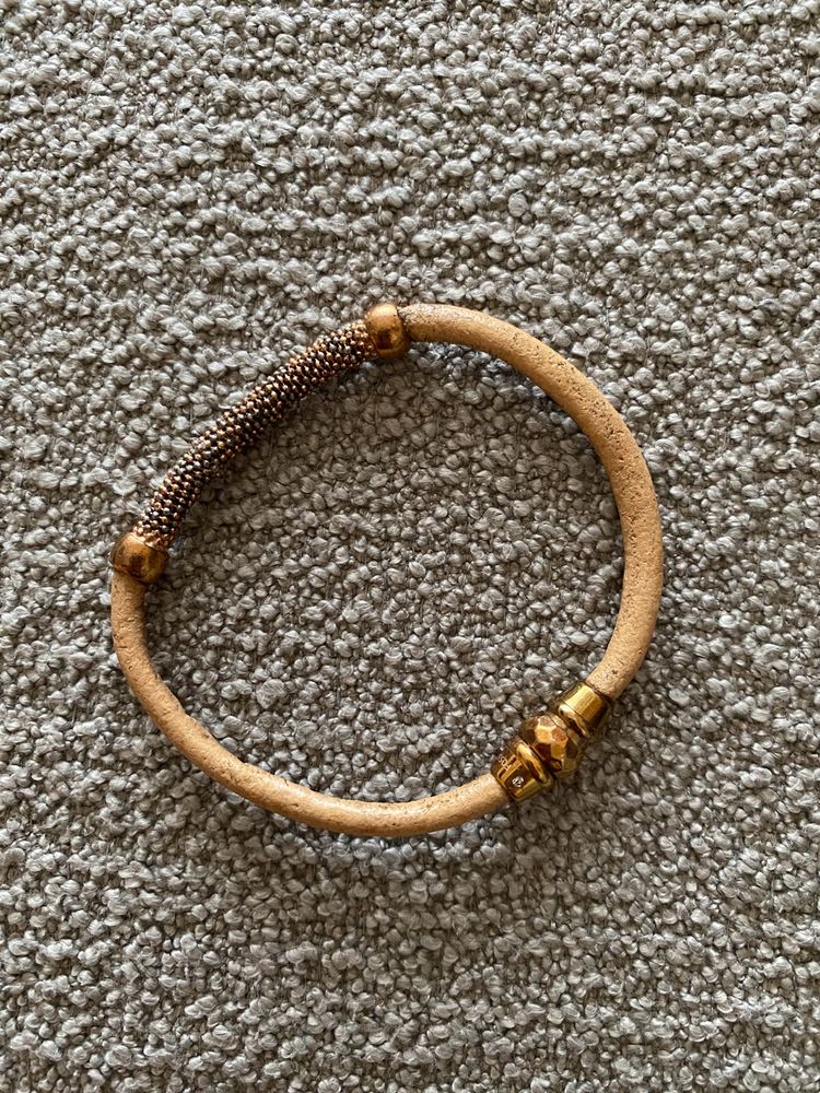 Fossil leather magnetic Unisex Bracelet