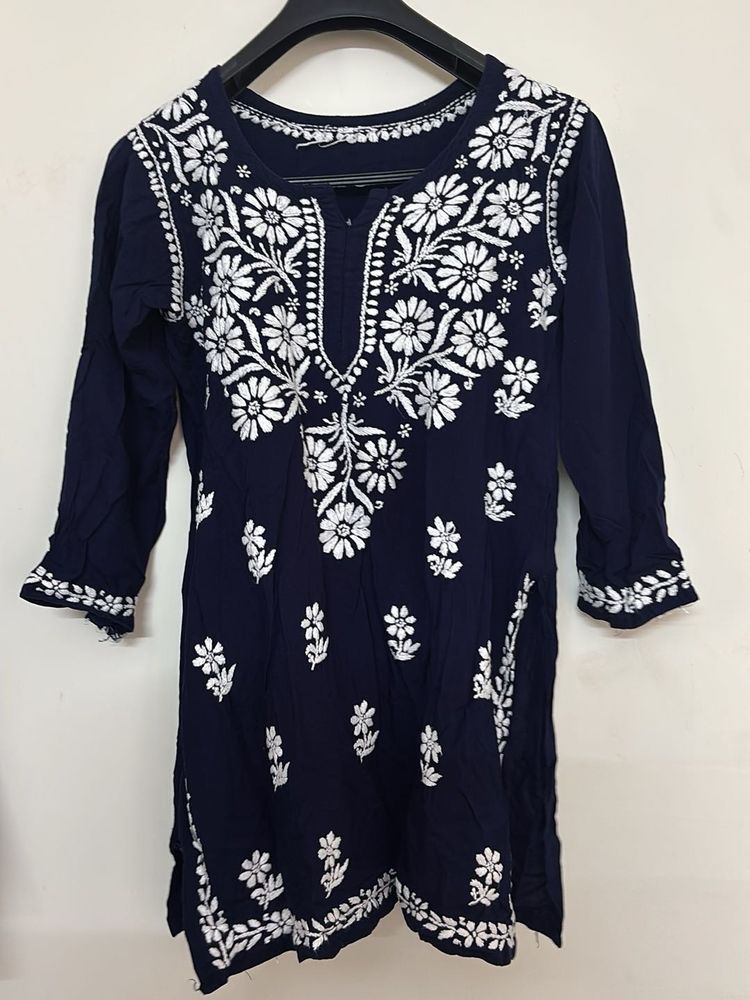Chickankari Short Kurta