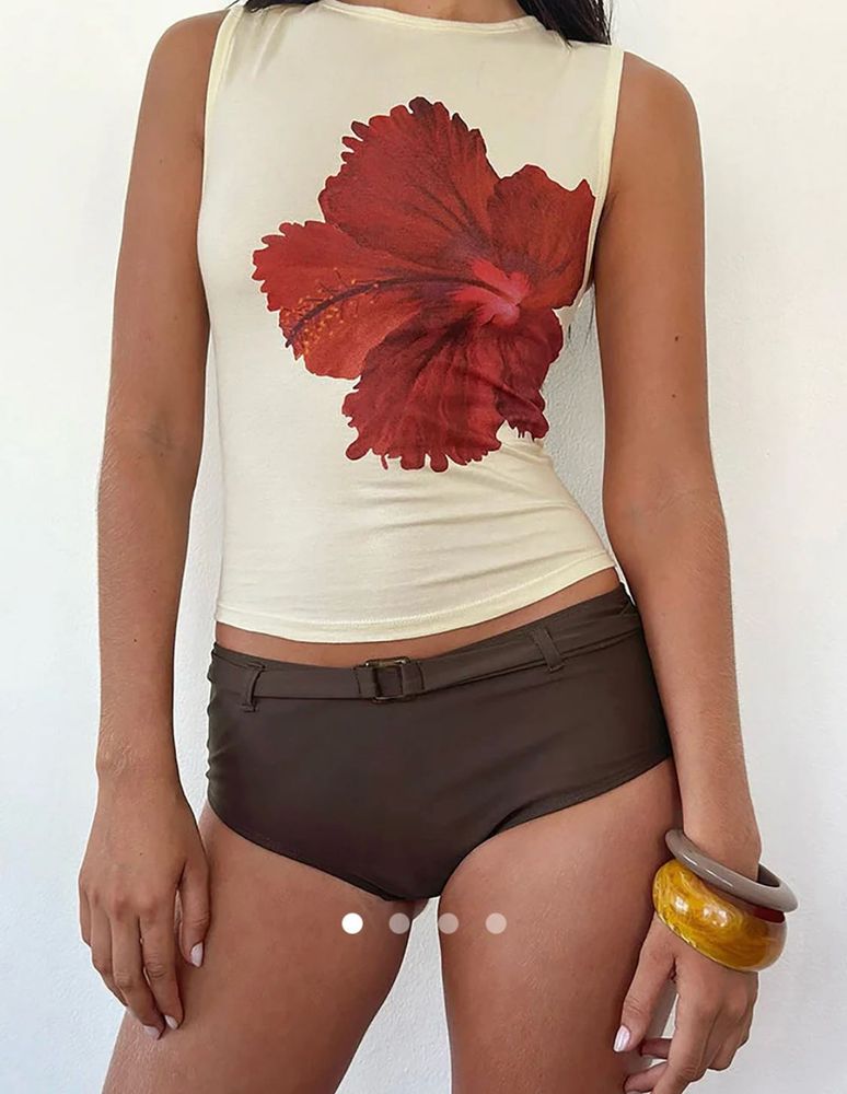 Floral Print Sleeveless Tank Top