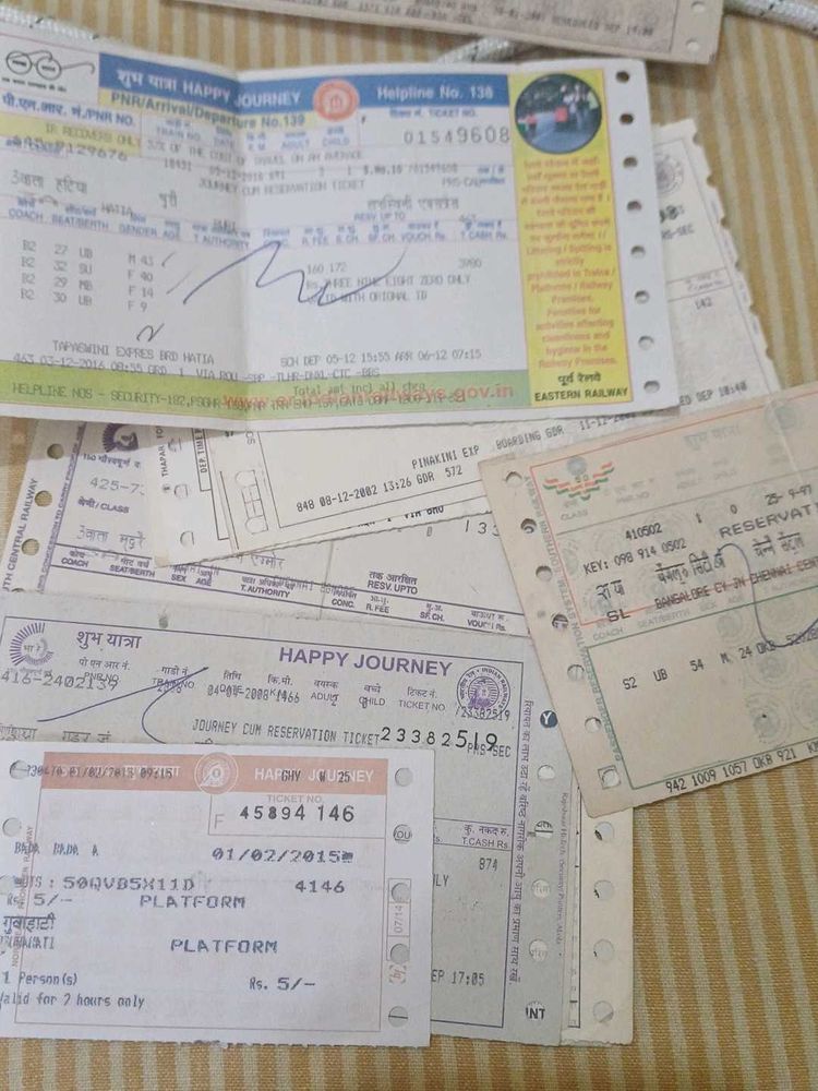 Vintage Train Ticket Collection