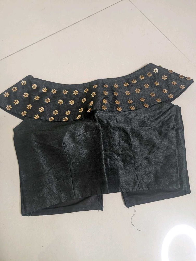 Elegant Black Floral Blouse