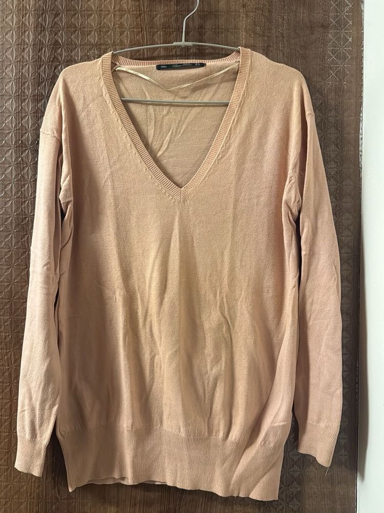 ZARA  V-Neck Knit Top