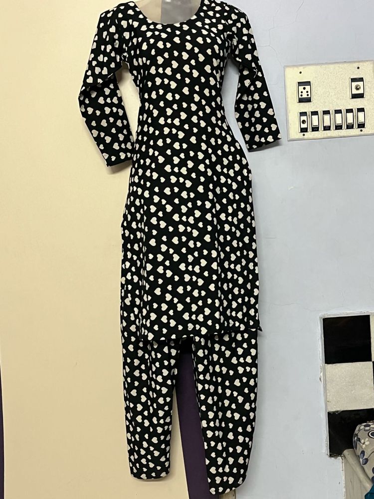 Heart Print Salwar Kameez