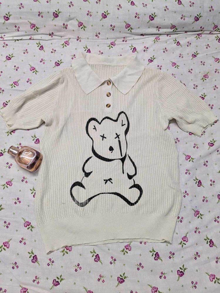 Cute Bear Knit Top