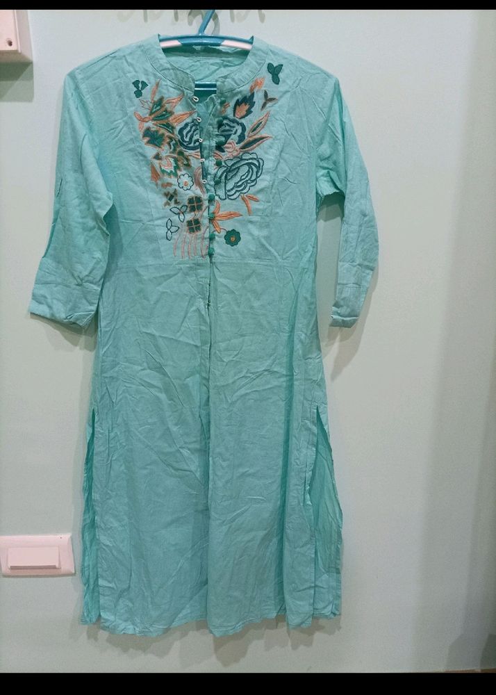 Embroidered Light Blue Tunic