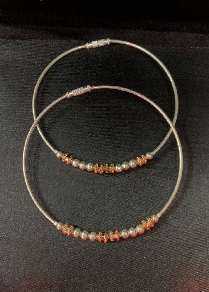 Pure silver Kada Payal