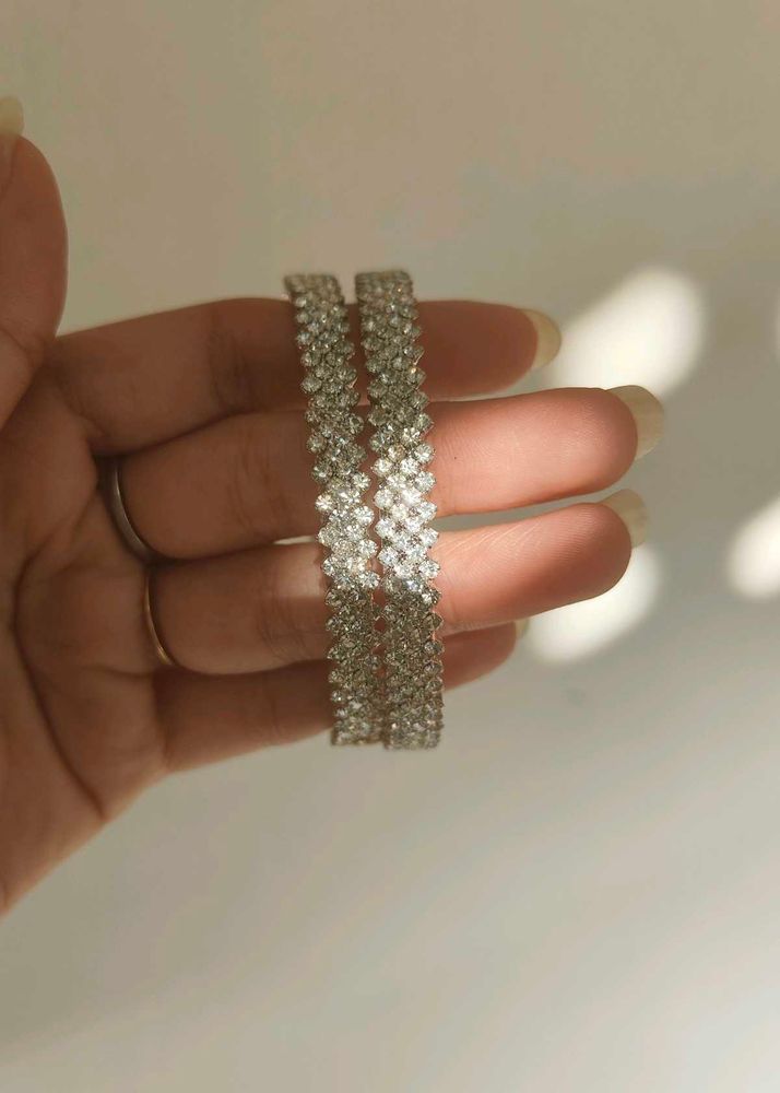 Set Of Diamond Bangles And Ring
