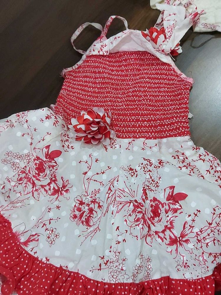 Girls Red Frock 1-1.5 Years