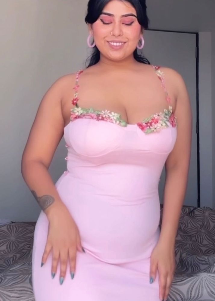 Pink Floral Corset Dress