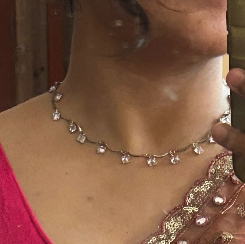 Delicate Crystal Drop Necklace