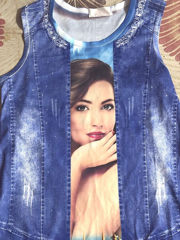 Unique Graphic Print Tank Top