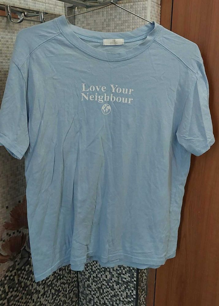 Love Your Neighbour Blue Tshirt