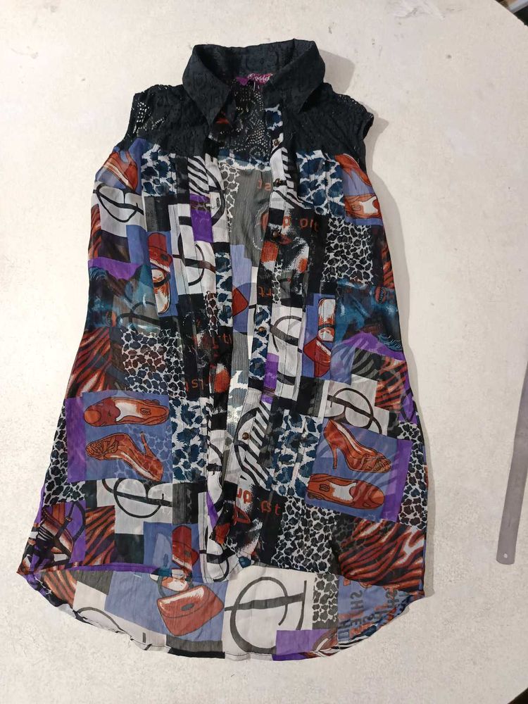 Designer Monochrome Pattern Shrug