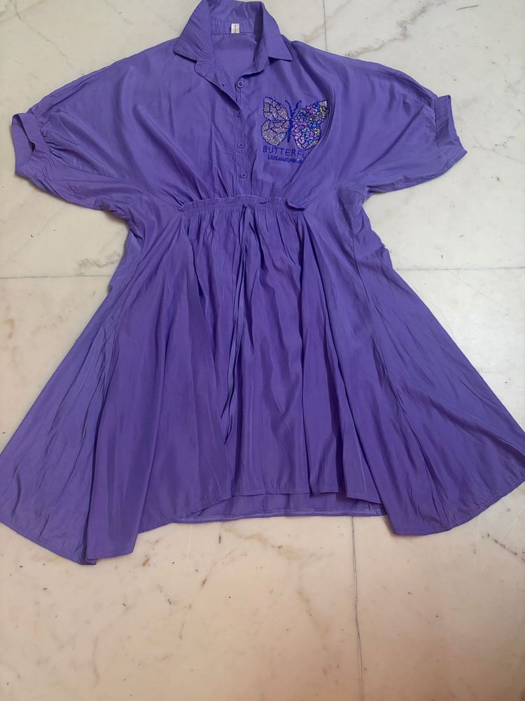 Cute Purple Butterfly Dress