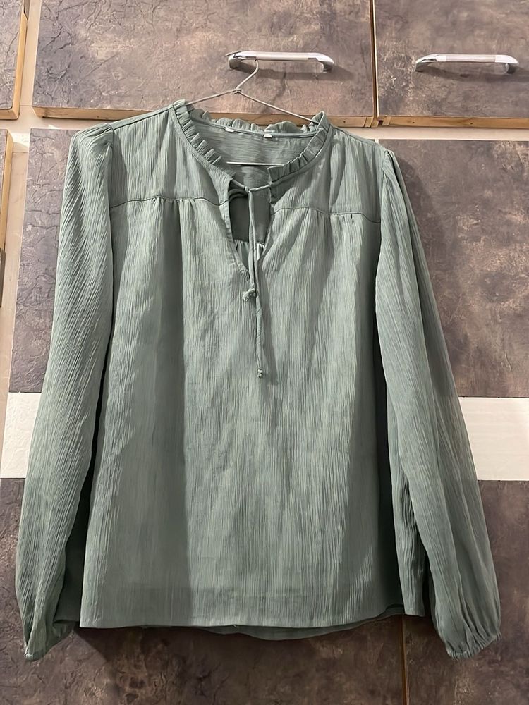 Elegant Olive Green Top