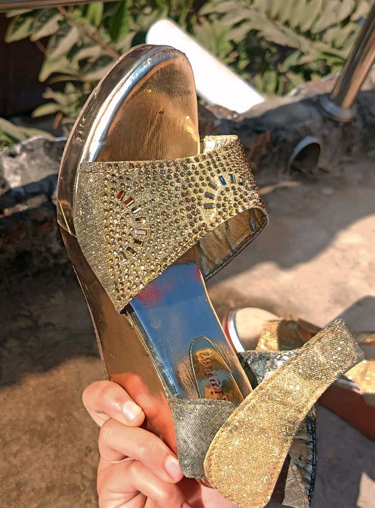 Gold Embellished Heels