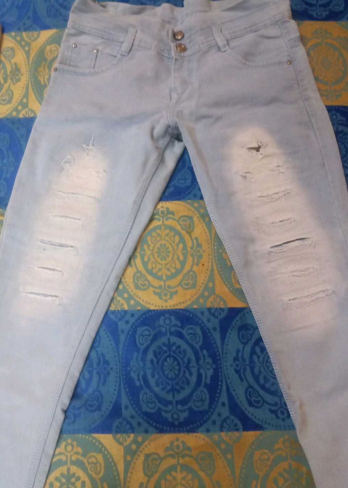 Ripped Light Wash Jeans