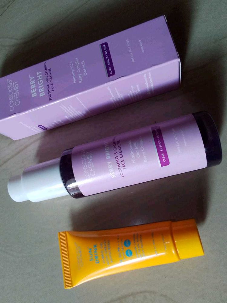 Concious Chemist Berry Face Cleanser Sunscreen