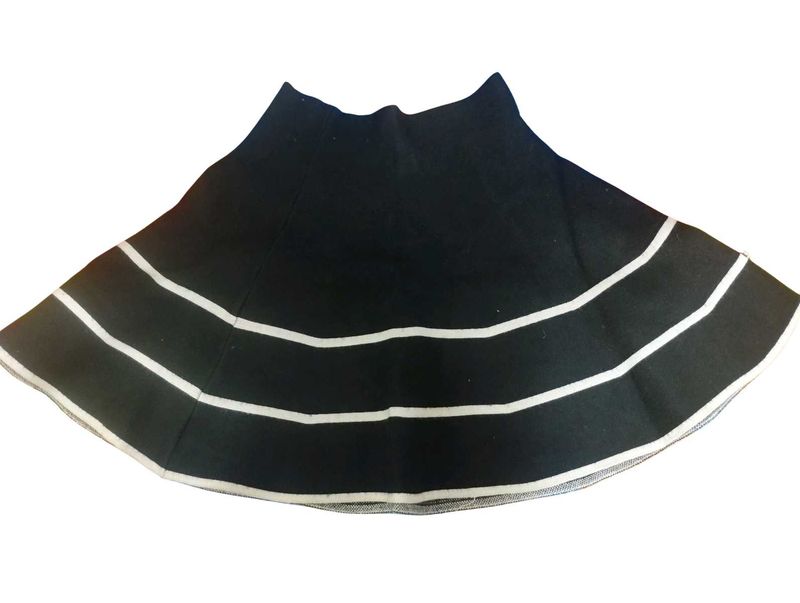 Striped Black Mini Skirt