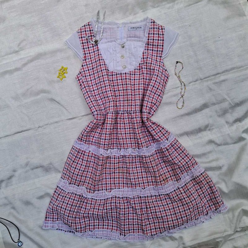 Coquette Core Cute Korean Frock/dress Outfit