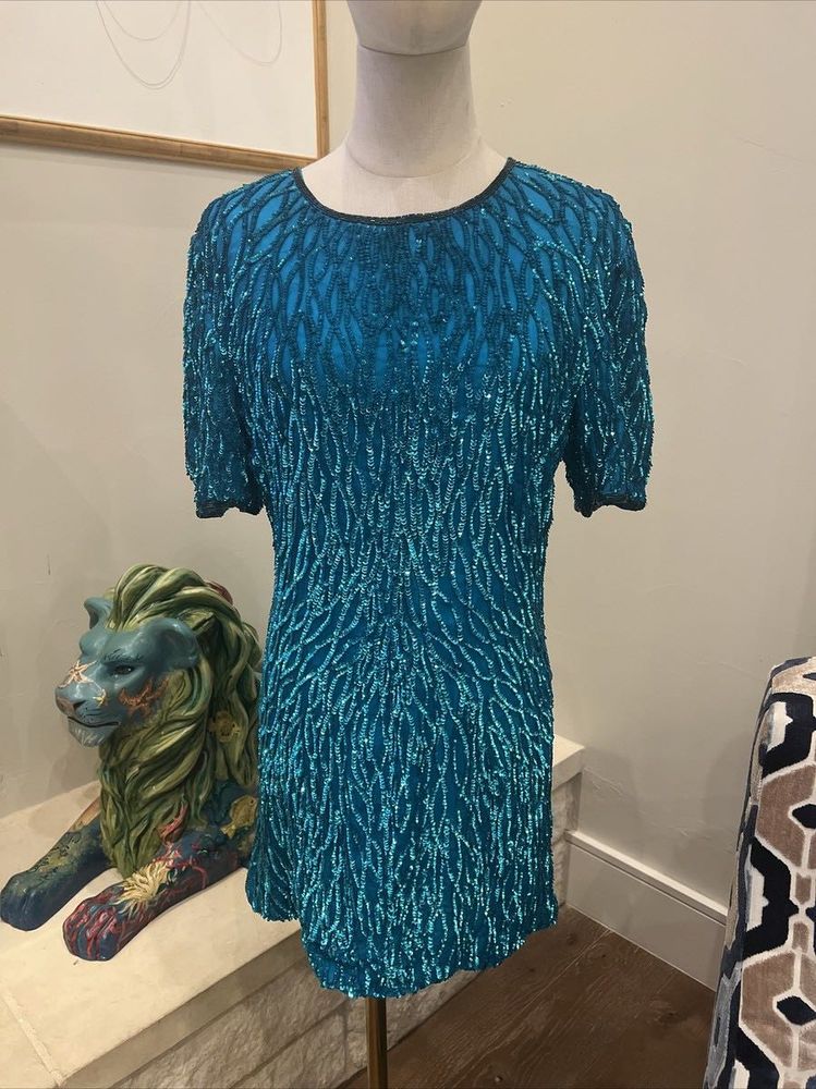 Aqua Full Sequin Dress🧜🏻‍♀️🌊💦