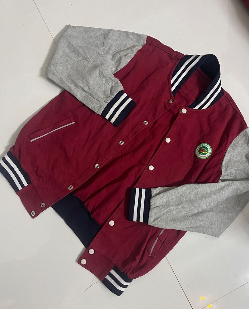 SALEEEE!!!! Varsity Jacket - Maroon &amp; Grey