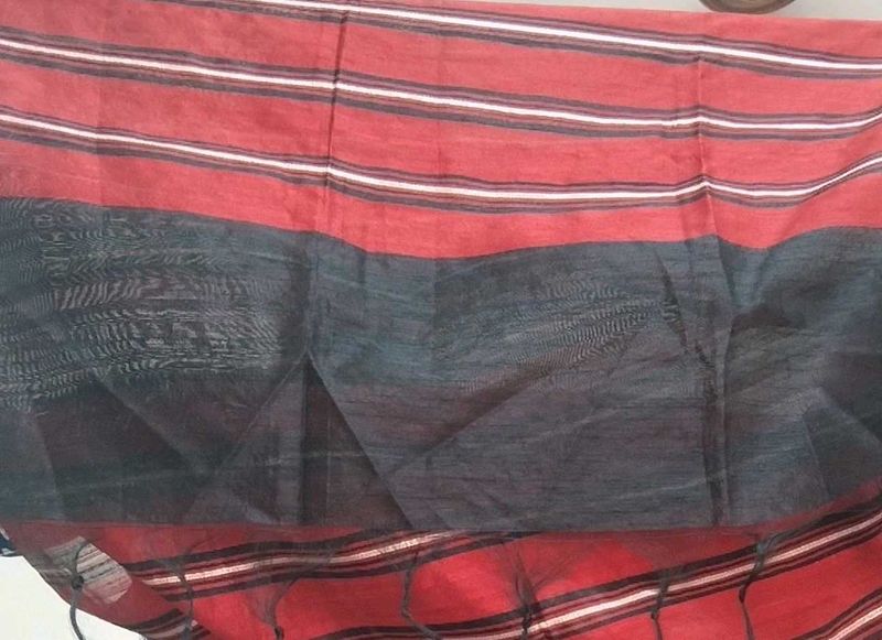 Red &amp; Black Striped Scarf
