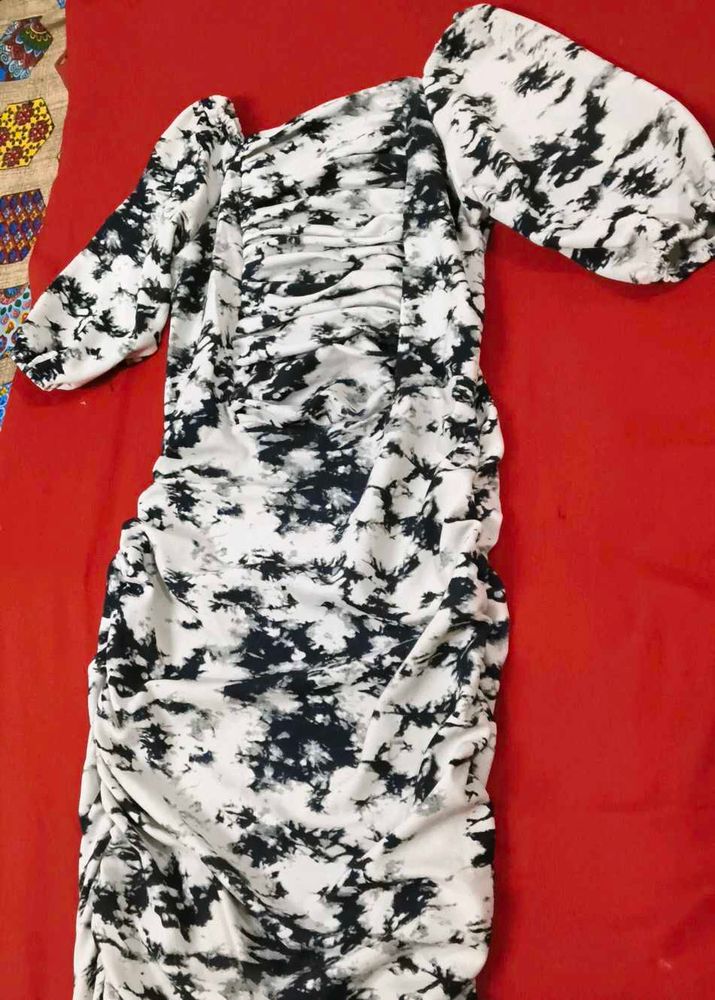 Tie-Dye Bodycon Mini Dress