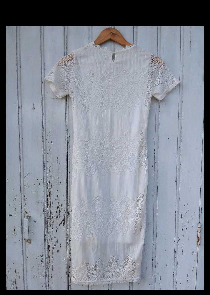 Elegant White Lace Dress