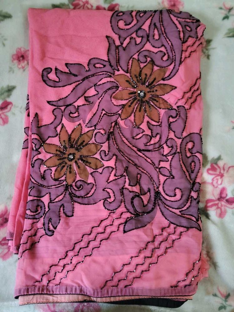 Pink Designer Saree