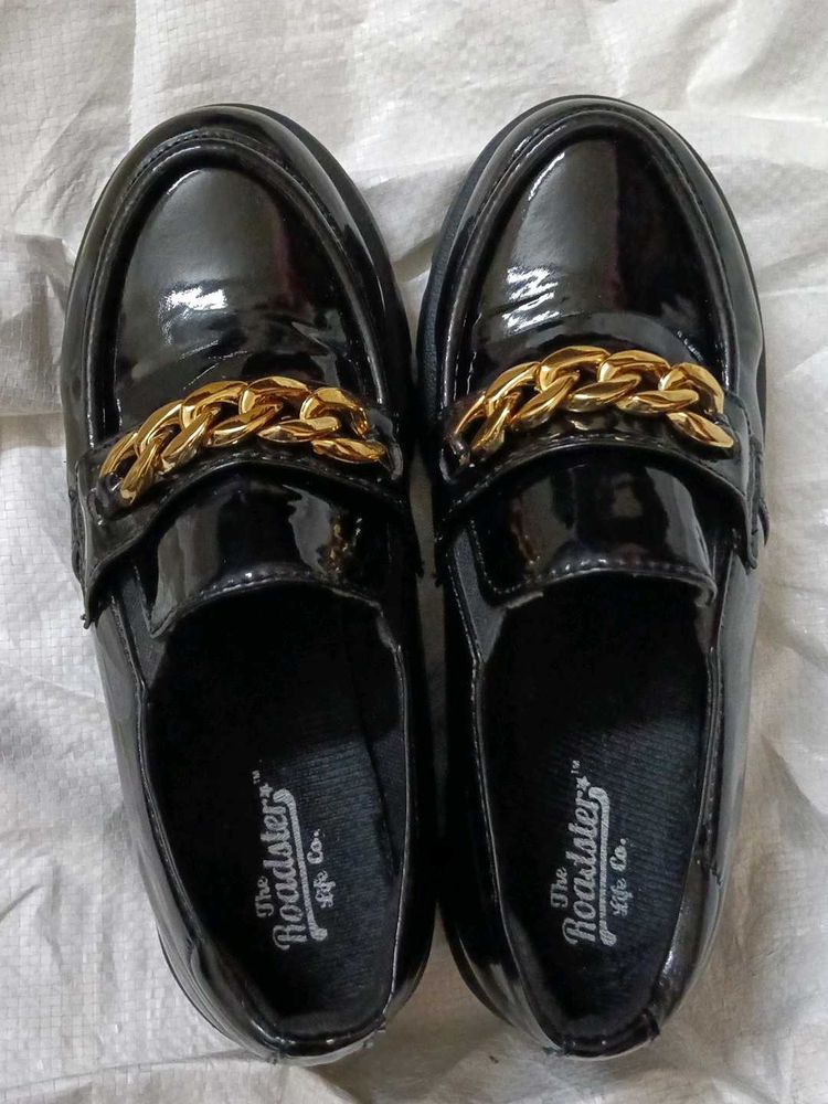 Roadster Black Patent Loafers