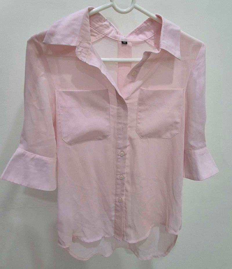 Pink Bell Sleeves Top