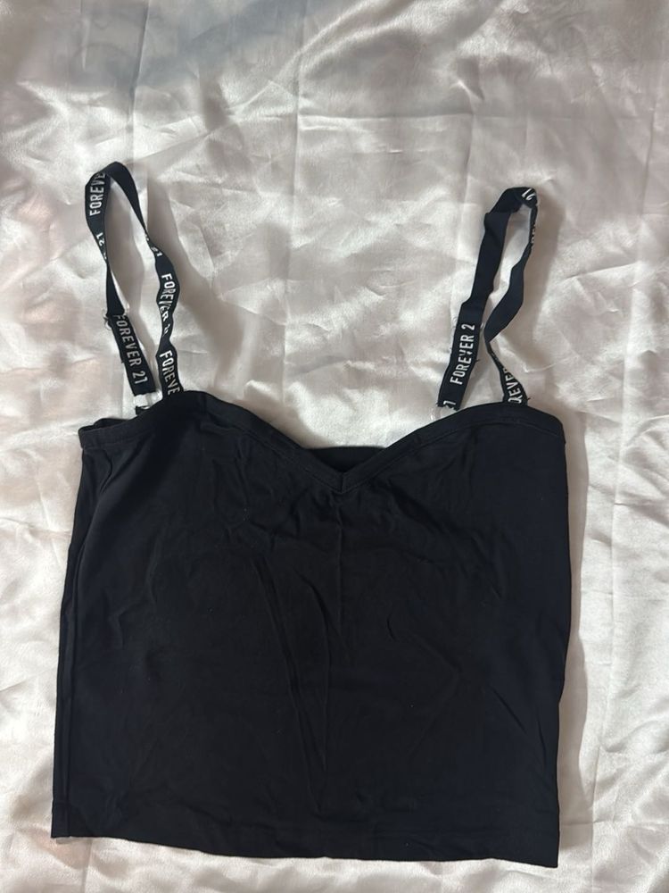 Forever 21 Black Crop Top