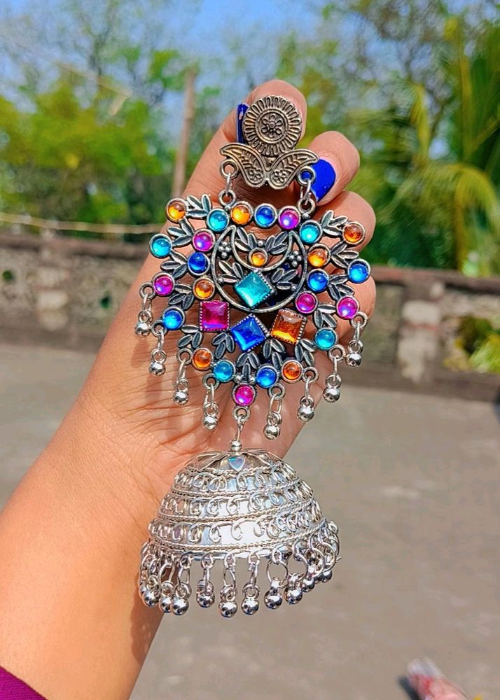 Multi Colour Jhumka