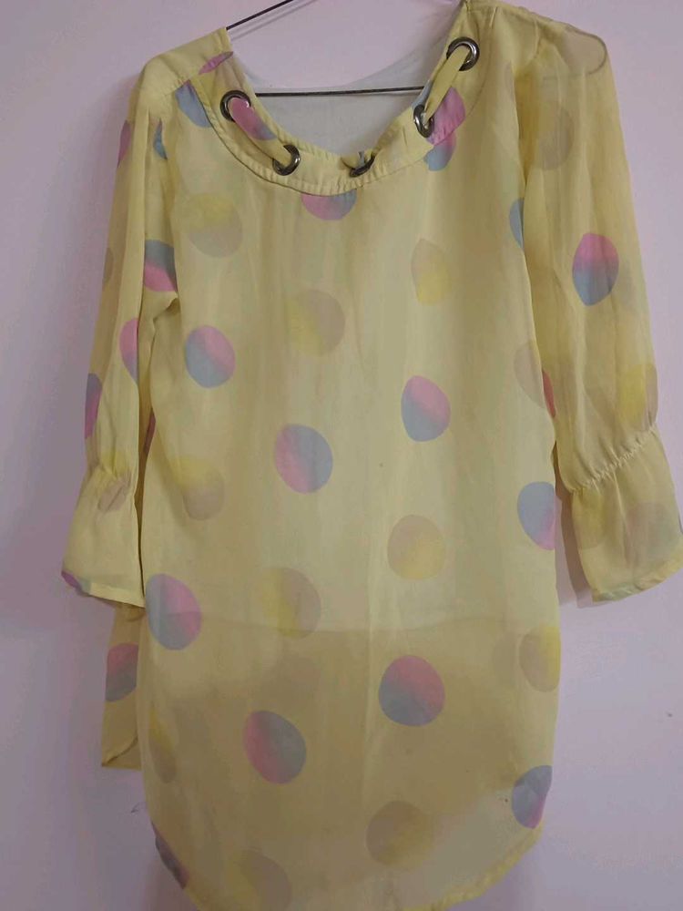 Polka Dot Sheer Top