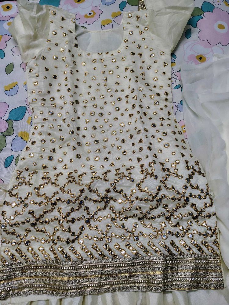 women party wear kurta with dhoti style bottom