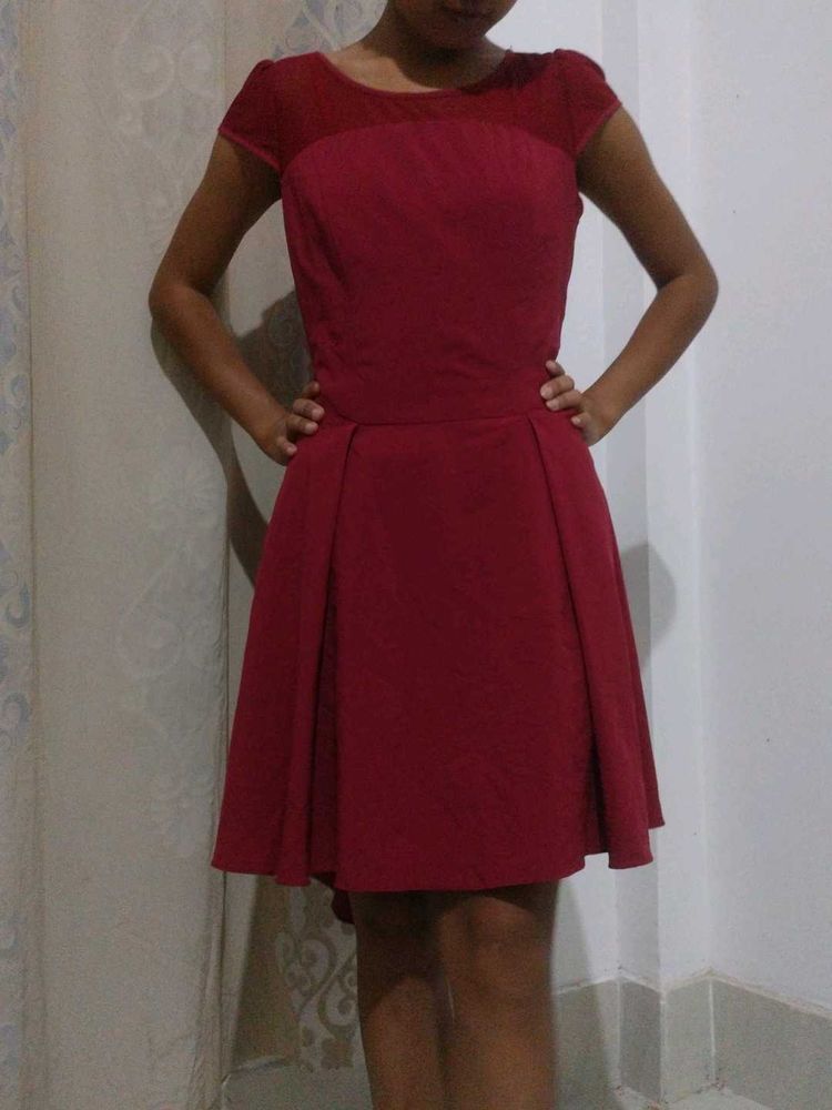 Red Fit and Flare Dress