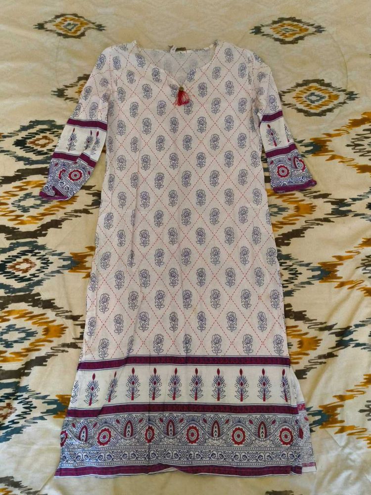 Floral Print Kurta