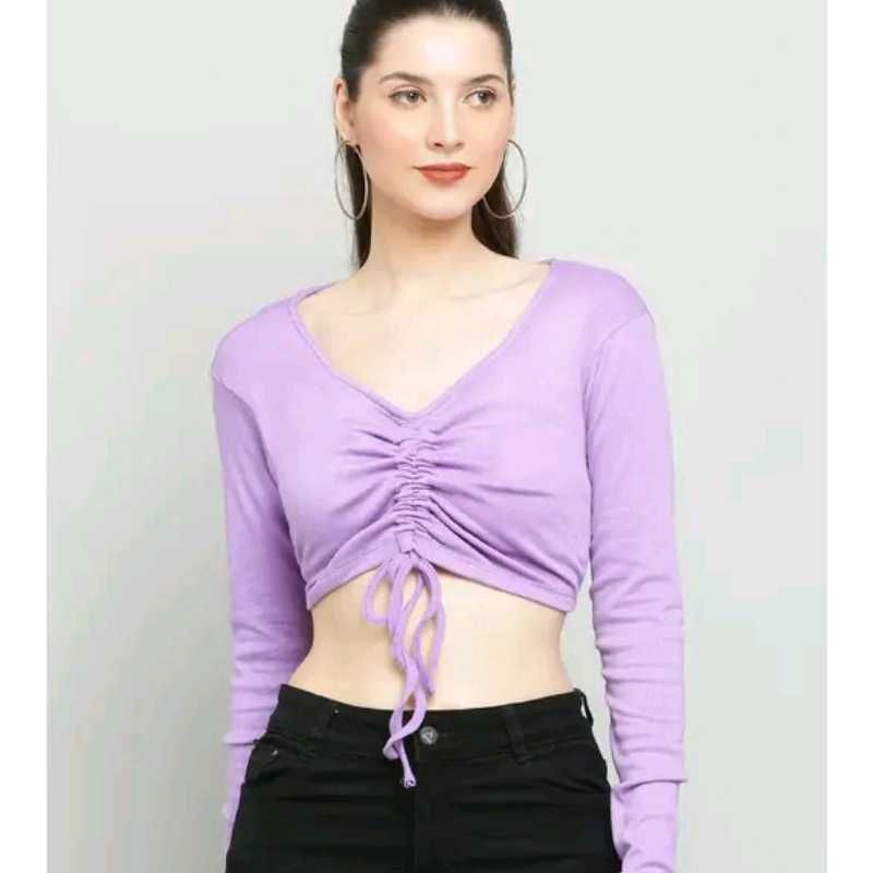 Cute Purple Long Sleeve Top