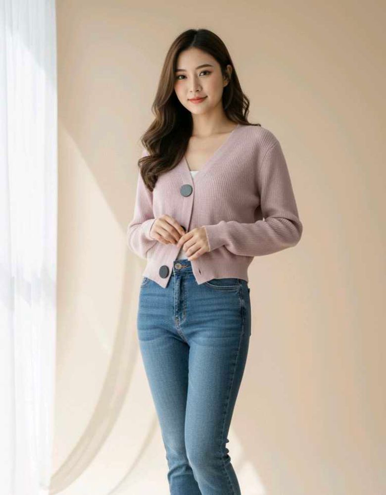 Cute Mauve Cardigan