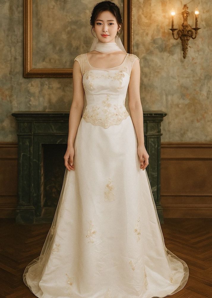Elegant Vintage Wedding Gown🤍