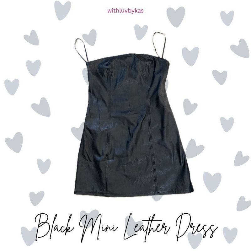 Black Leather Jacket BodyCon Mini Dress